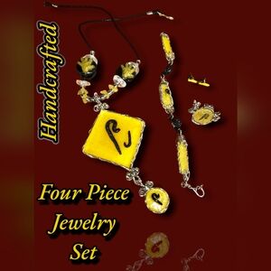 Shepherd Staff pendant four piece full parure handcrafted (Artisan) Jewelry Set